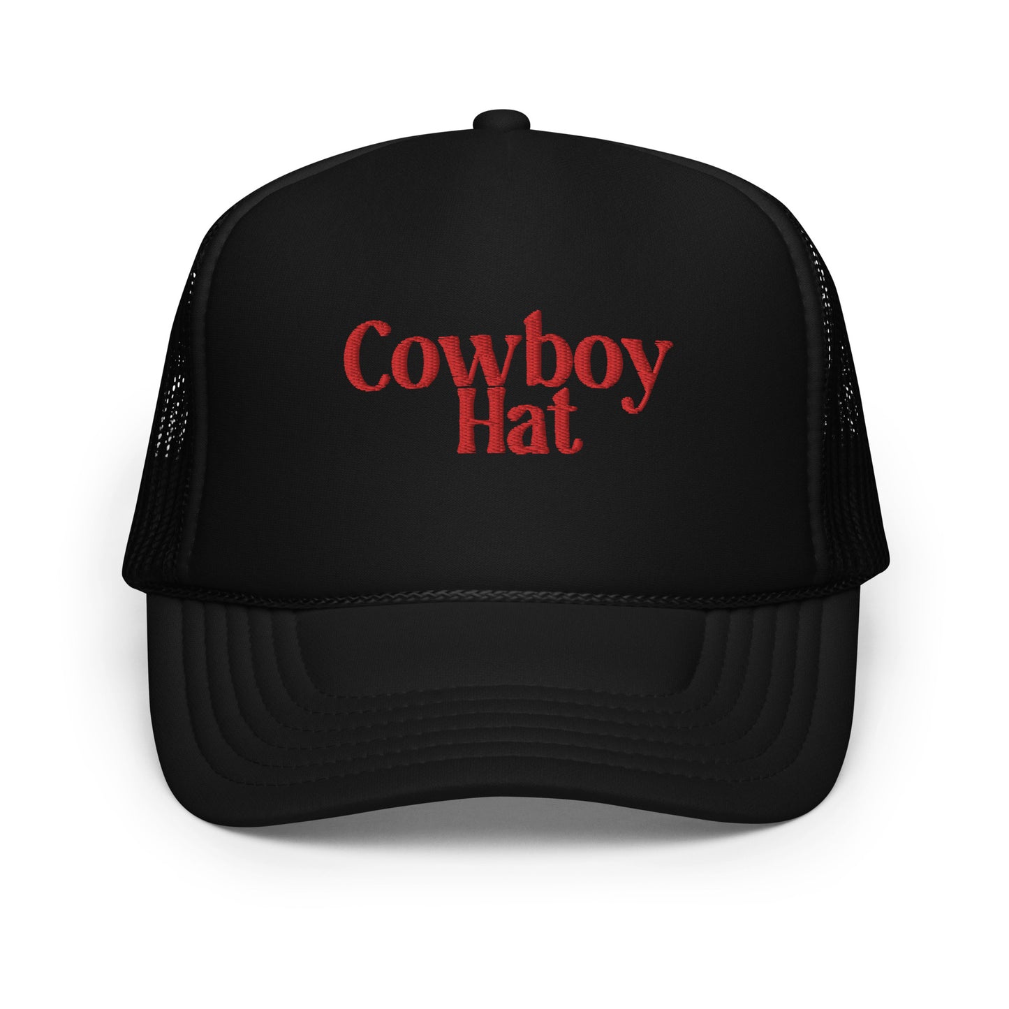 Cowboy Hat Foam Trucker - Red Stitch Edition