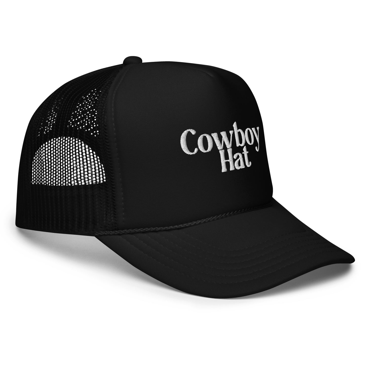 Cowboy Hat Foam Trucker - Classic White Stitching
