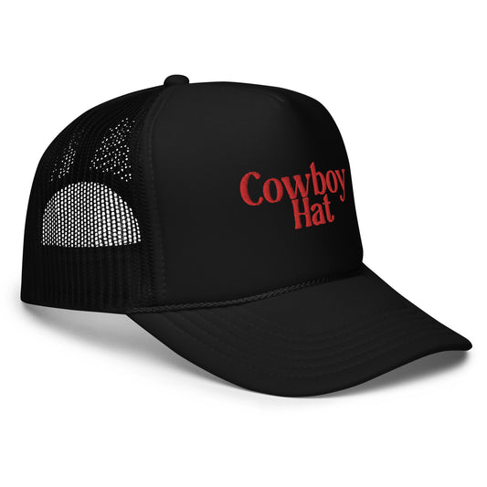 Cowboy Hat Foam Trucker - Red Stitch Edition