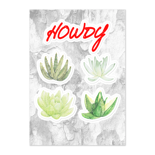 Howdy Cactus Sticker Sheet