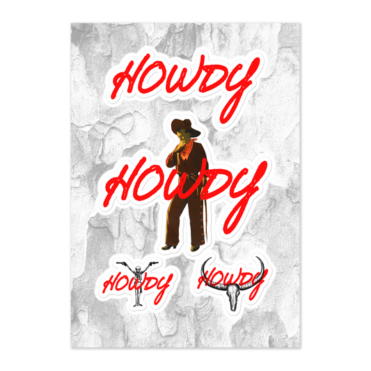 Howdy Cowboy Sticker Sheet