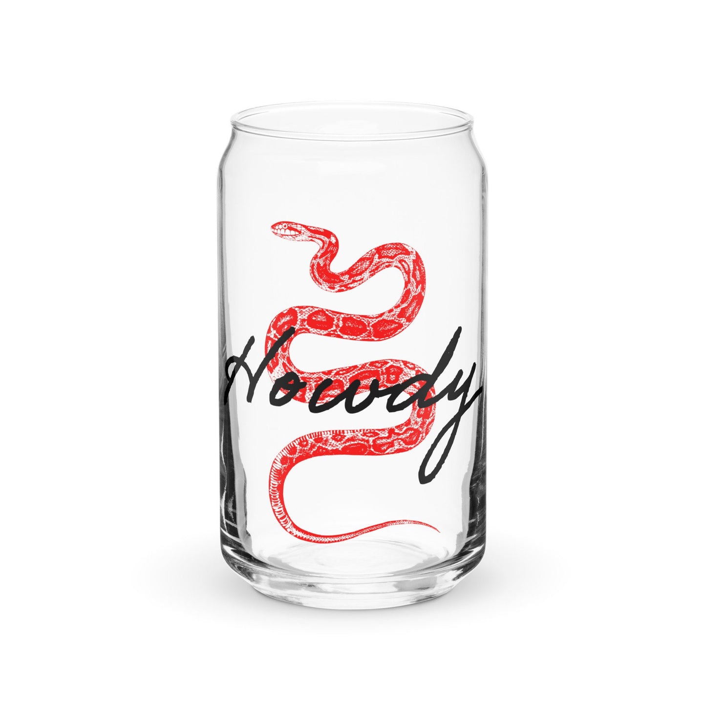 Red Snake Can-Shaped Glass