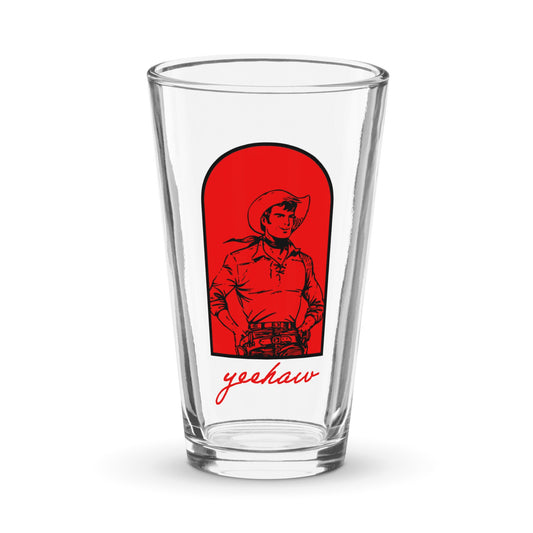 Cowboy Pint Glass