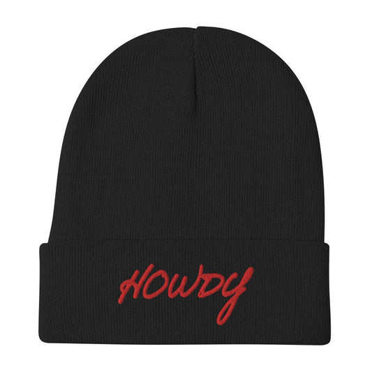 Howdy Beanie - Classic Red Stitching