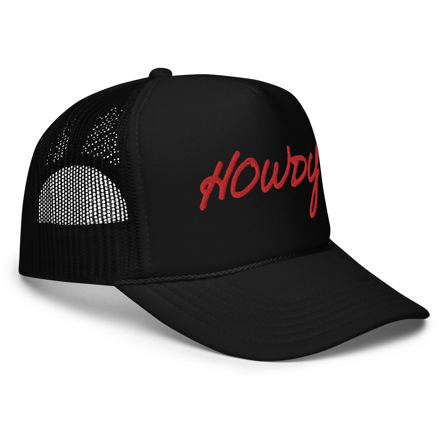 Howdy - Classic Red Stitching Trucker Hat